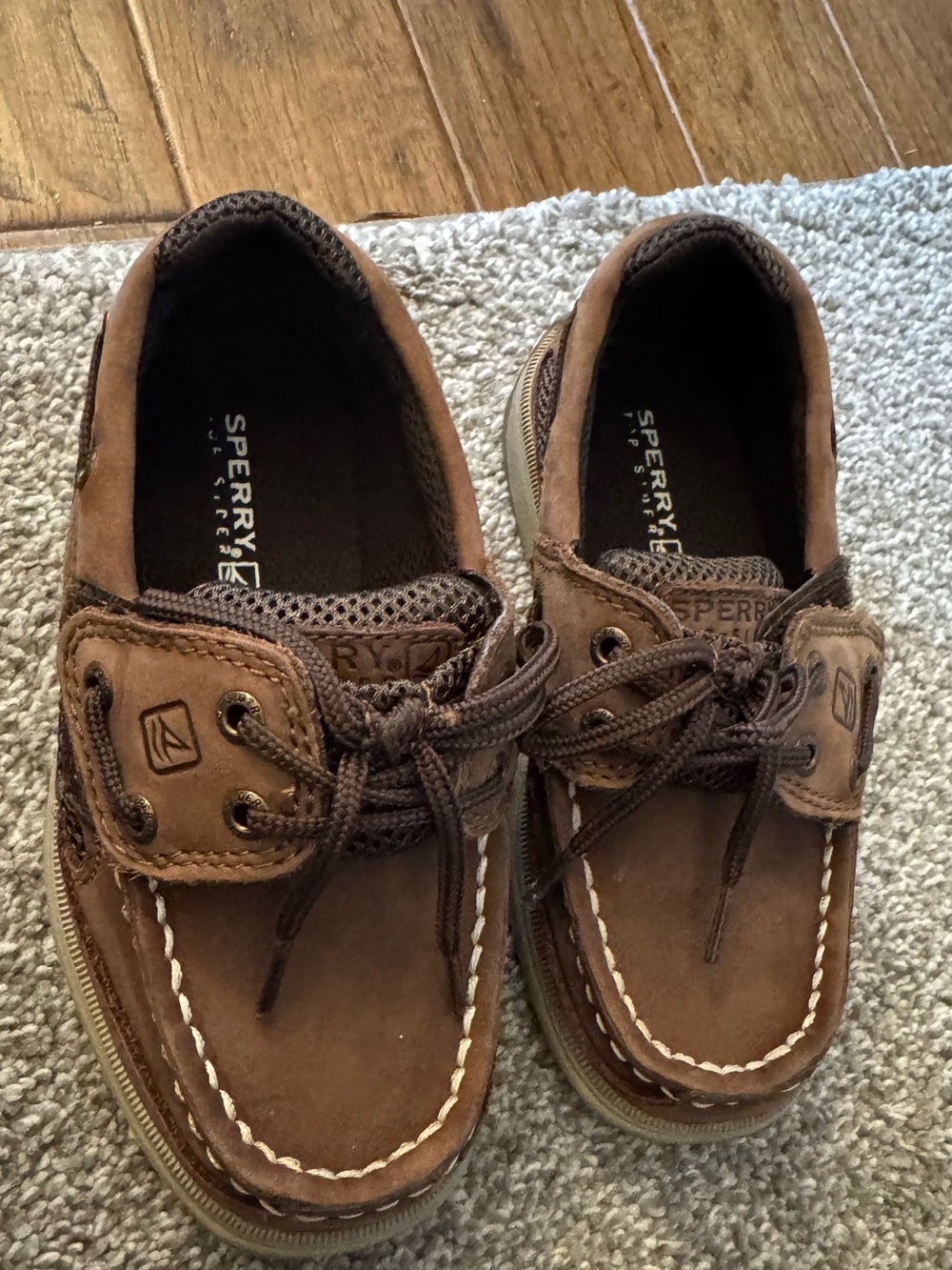 Sperry Brown Boat Shoes Loafers Toddler Boys Size 10 Top Sider Casual Dress